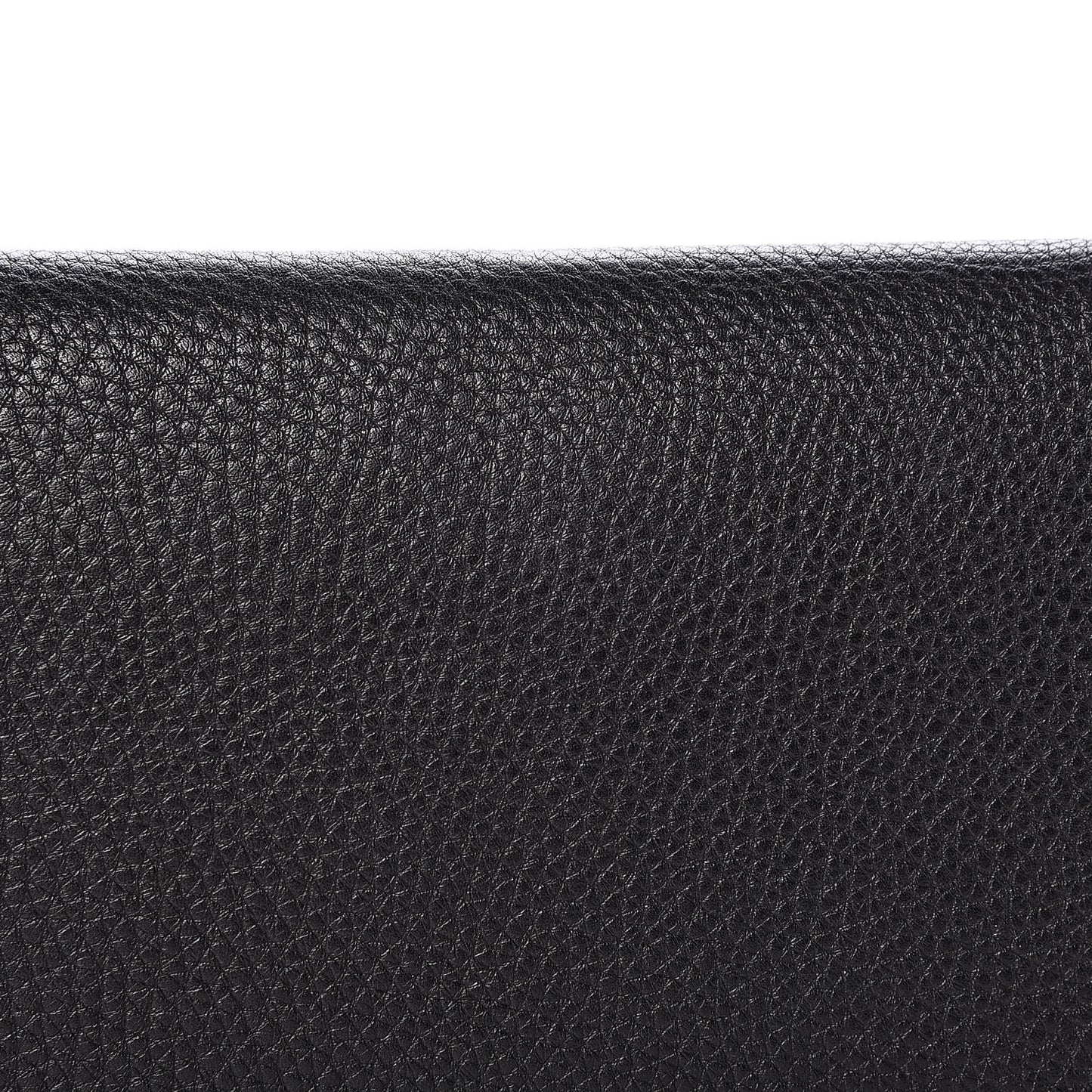 Pebbled Calfskin Rockstud Side Slip Wristlet Clutch Black