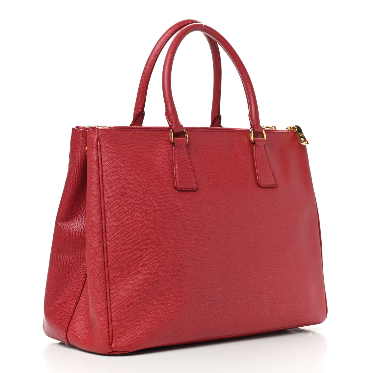Saffiano Large Galleria Double Zip Tote Fuoco