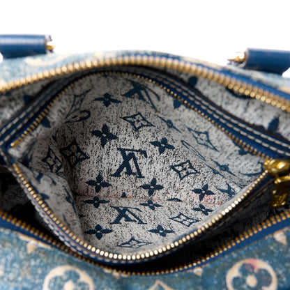 Louis Vuitton Monogram Jacquard Denim Speedy Bandouliere 25 Bleu 6 of 12