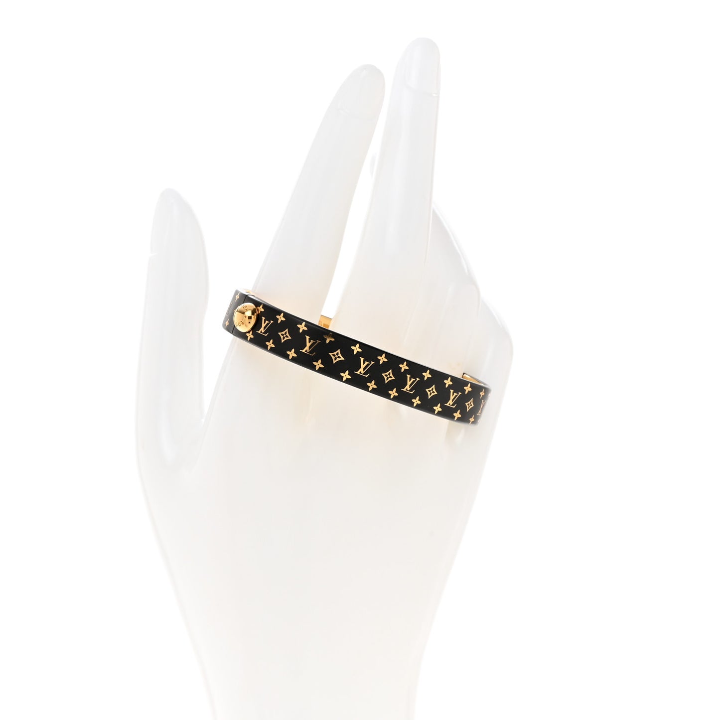 Monogram Nanogram Cuff S Black Gold
