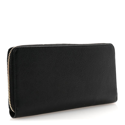 Balenciaga Agneau Giant 12 Rose Gold Hardware Continental Zip Around Wallet Black 3 of 8