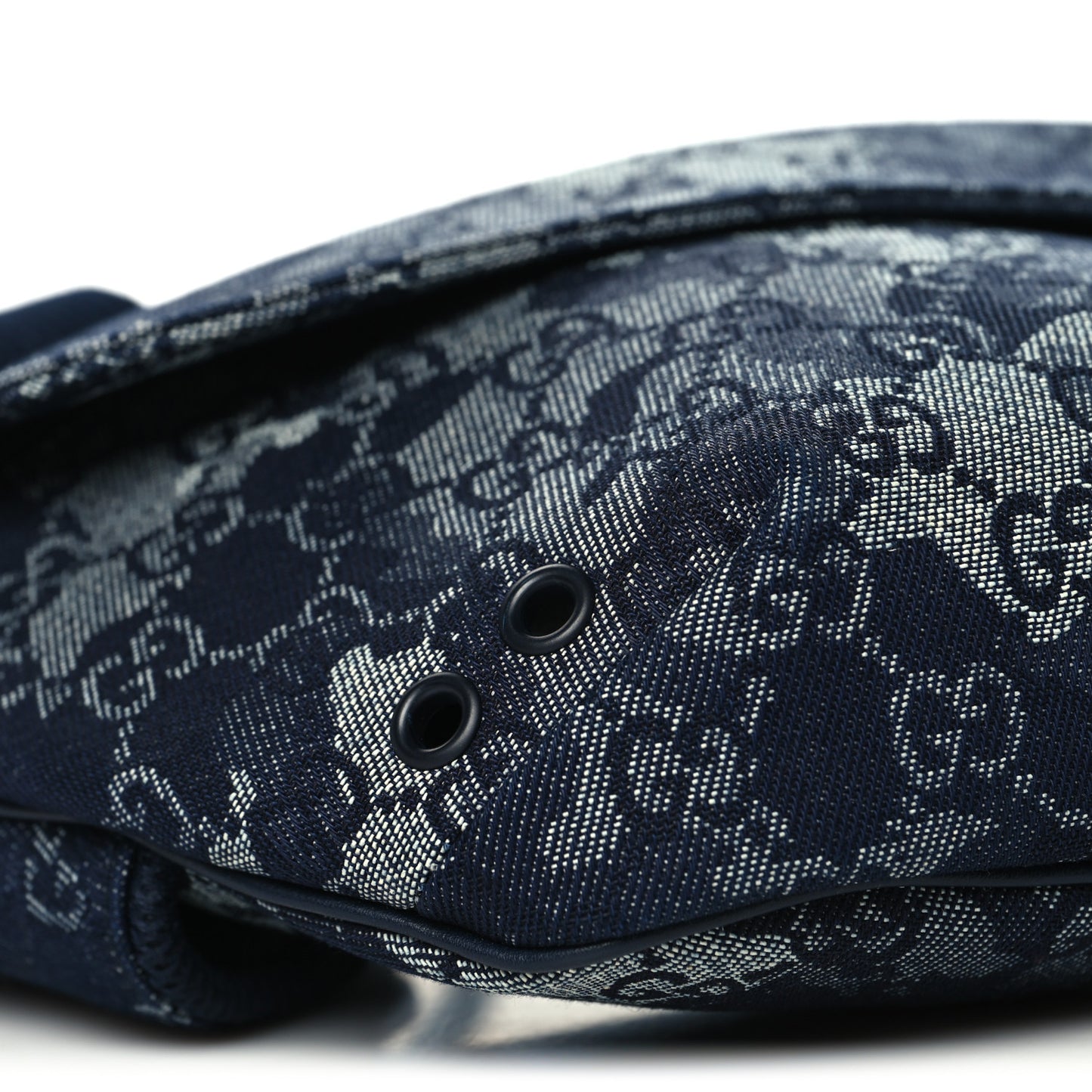 Denim Monogram Web Belt Bag Blue Multicolor