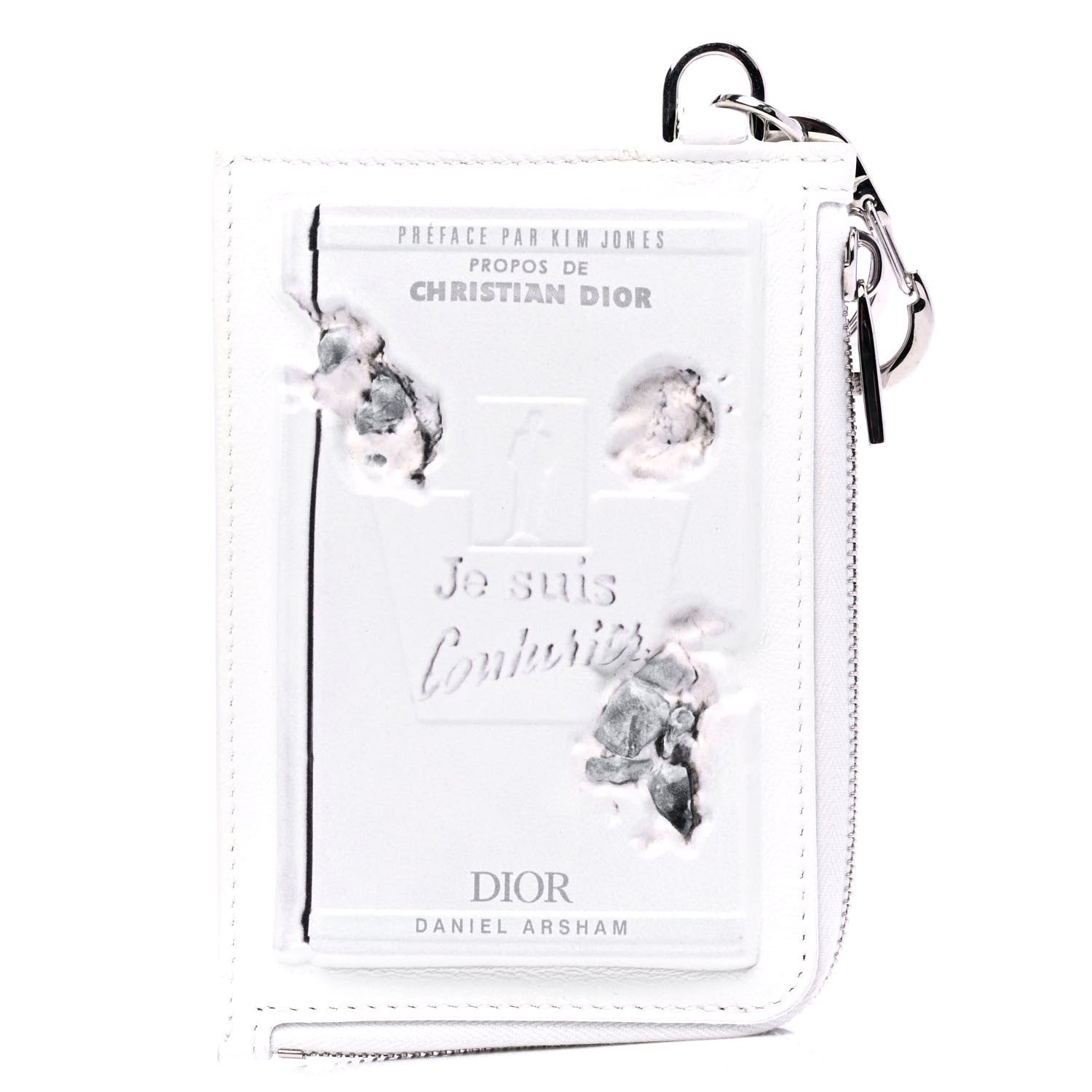 Christian Dior X DANIEL ARSHAM Grained Calfskin Zip Charm White 2 of 6