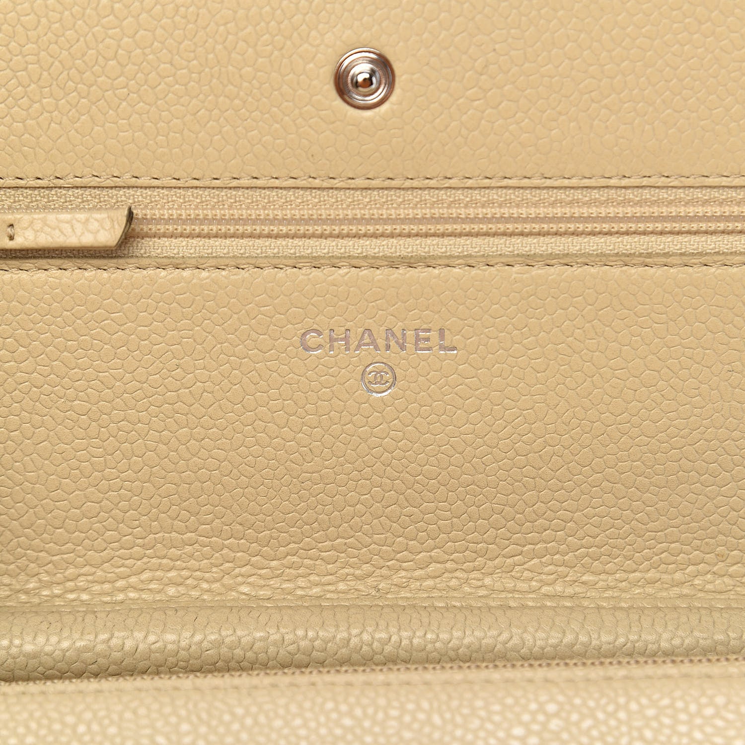 Chanel Caviar Quilted Wallet On Chain WOC Light Beige 6 of 11