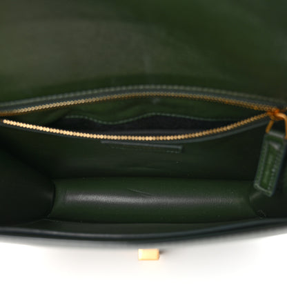 Saint Laurent Smooth Calfskin Carre Satchel New Vert Fonce 5 of 10