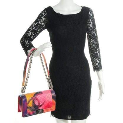 Chanel Printed Lambskin Medium Flower Power Boy Flap 2 of 8
