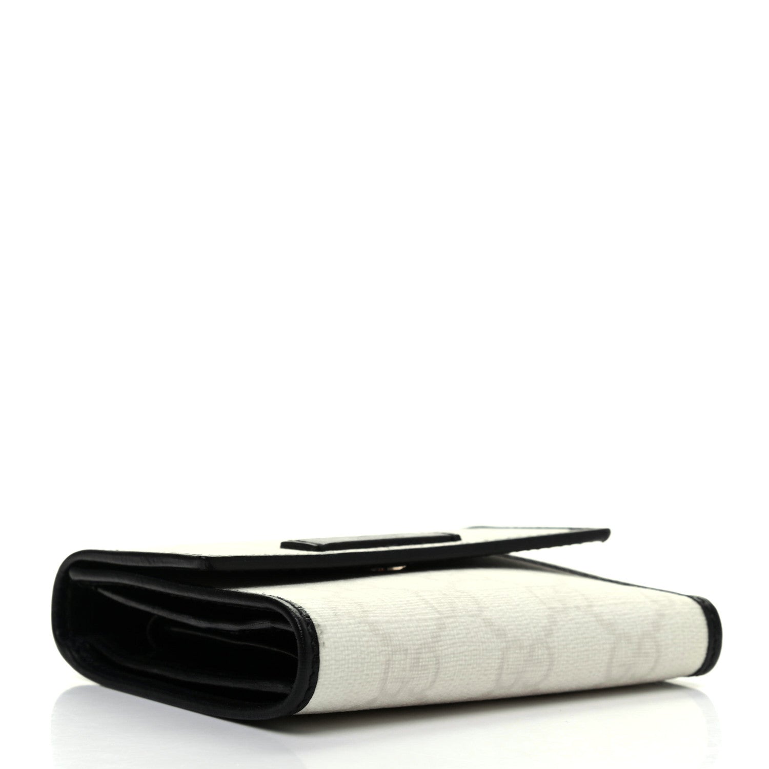 Gucci GG Plus Monogram Joy French Flap Wallet White Black 4 of 8