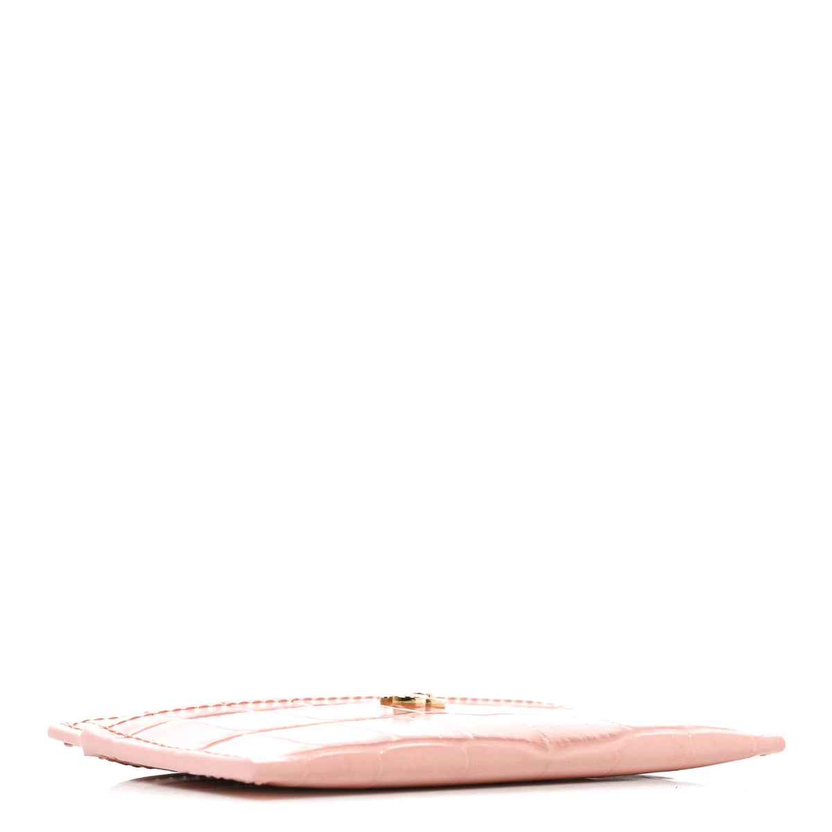 Chanel Calfskin Crocodile Embossed Crococo Card Holder Light Pink 4 of 8