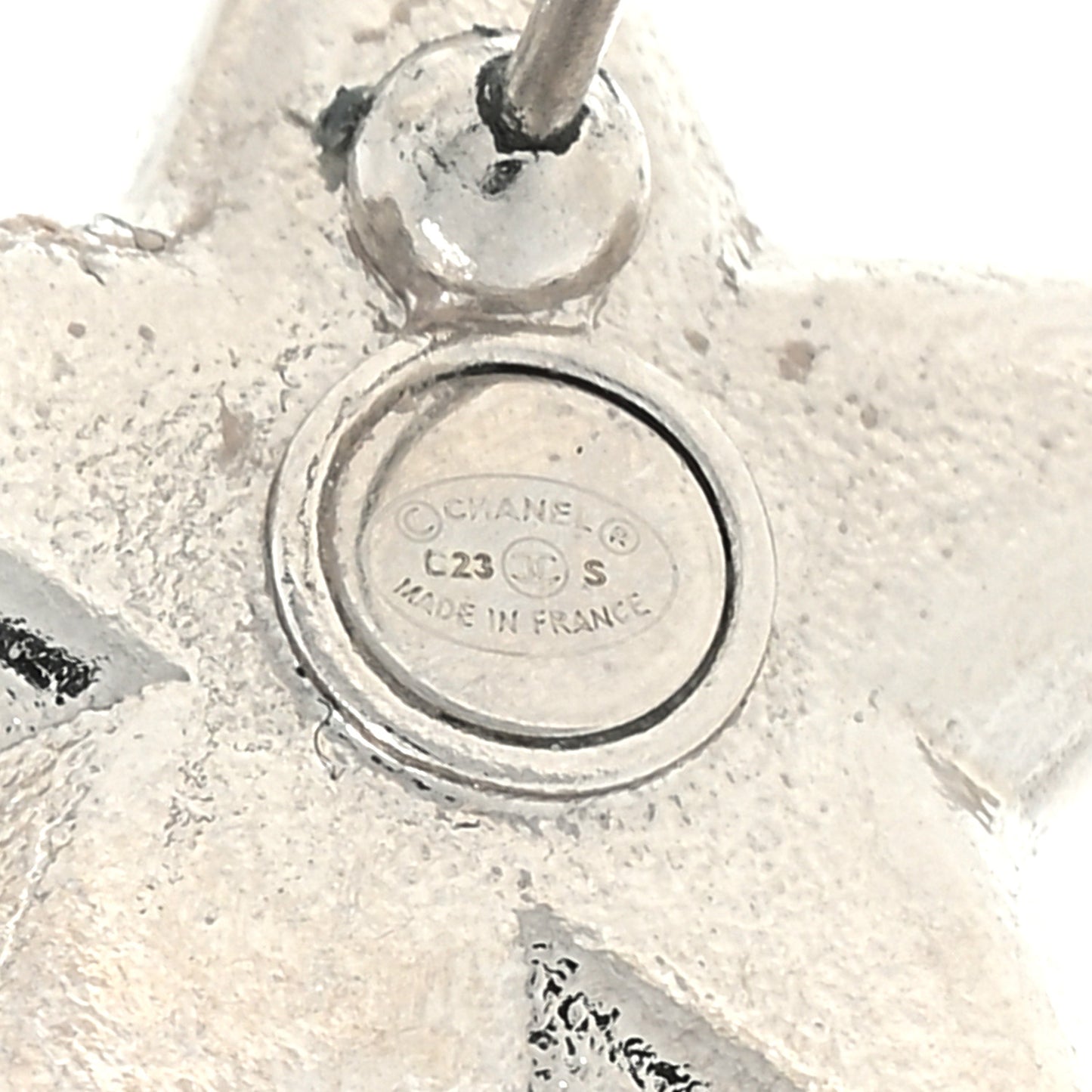 Crystal CC Star Drop Earrings Silver Gold