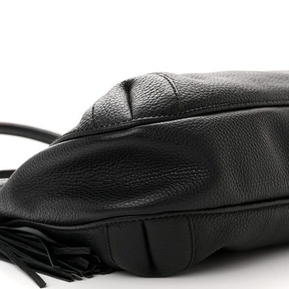 Chanel Grained Calfskin Tassel Hobo Black 8 of 9