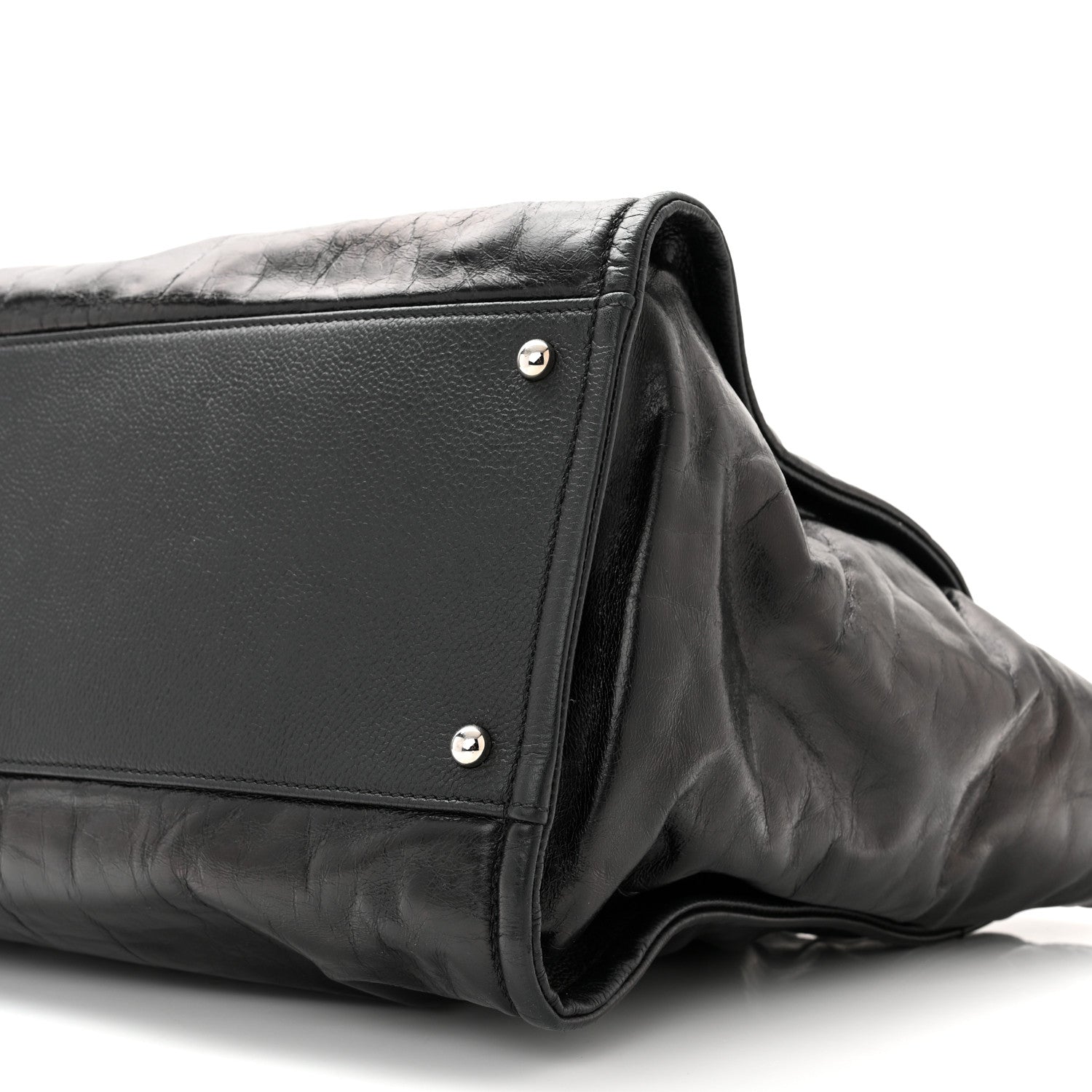 Chanel Glazed Calfskin Medium Deauville Tote Black 10 of 10