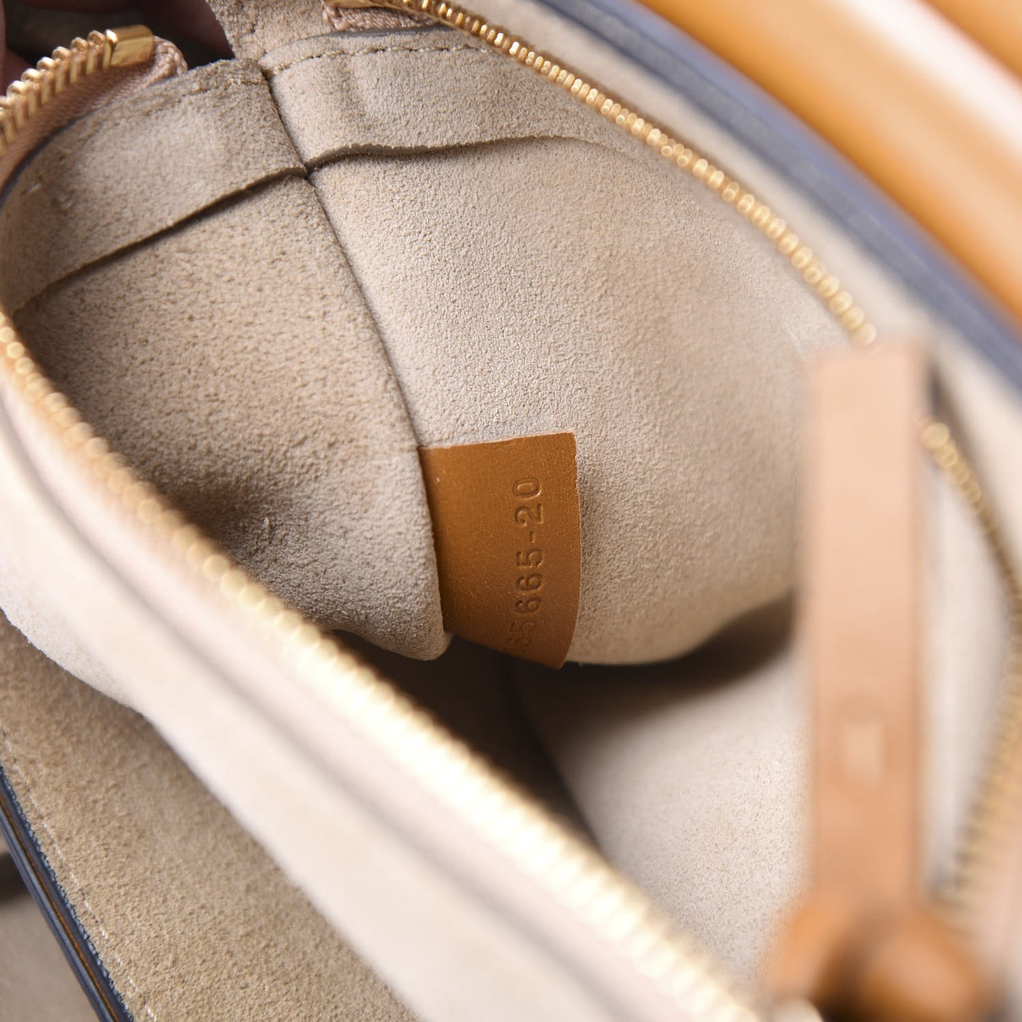 Suede Calfskin Medium Faye Shoulder Bag Mustard Brown