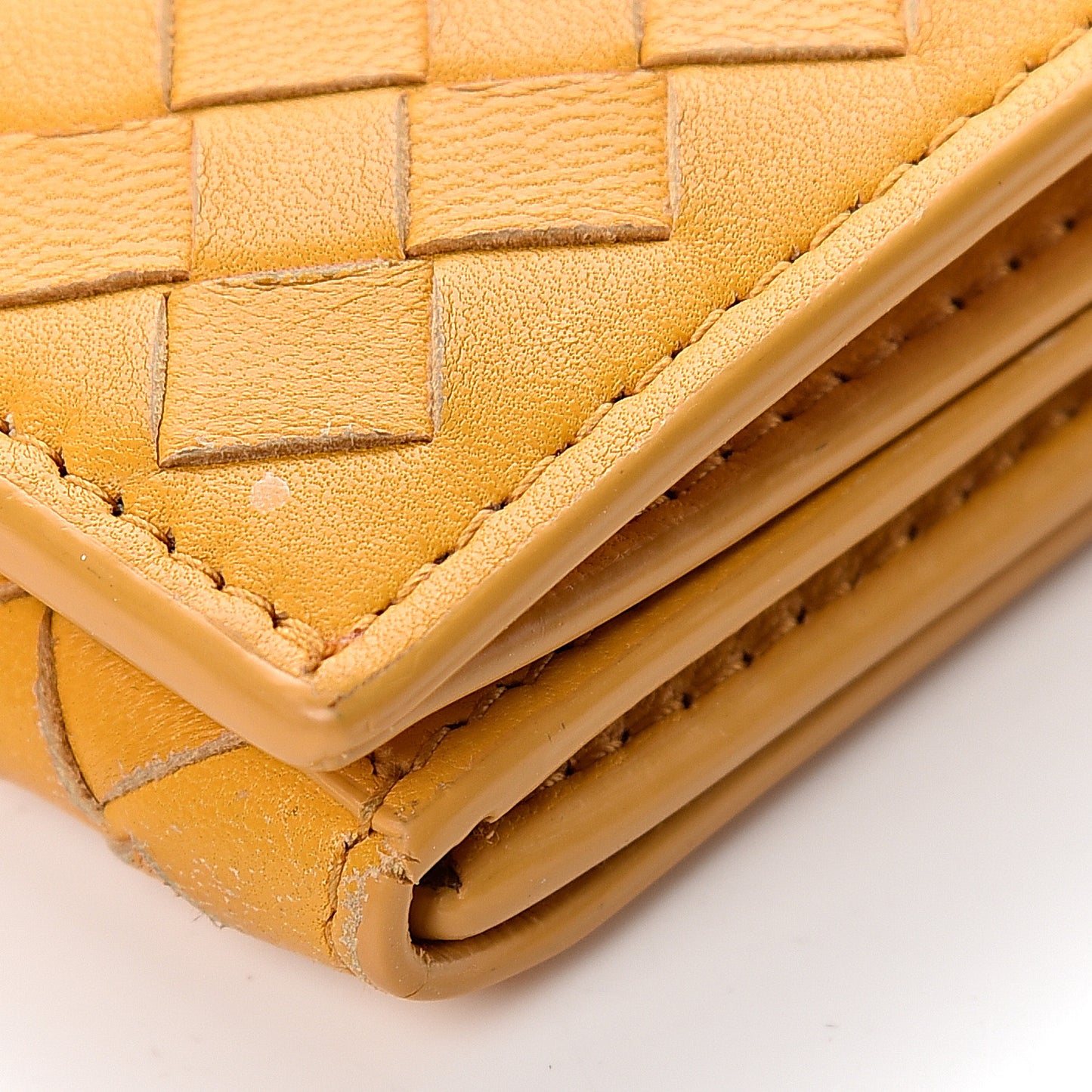 Nappa Intrecciato Continental Wallet Butterscotch
