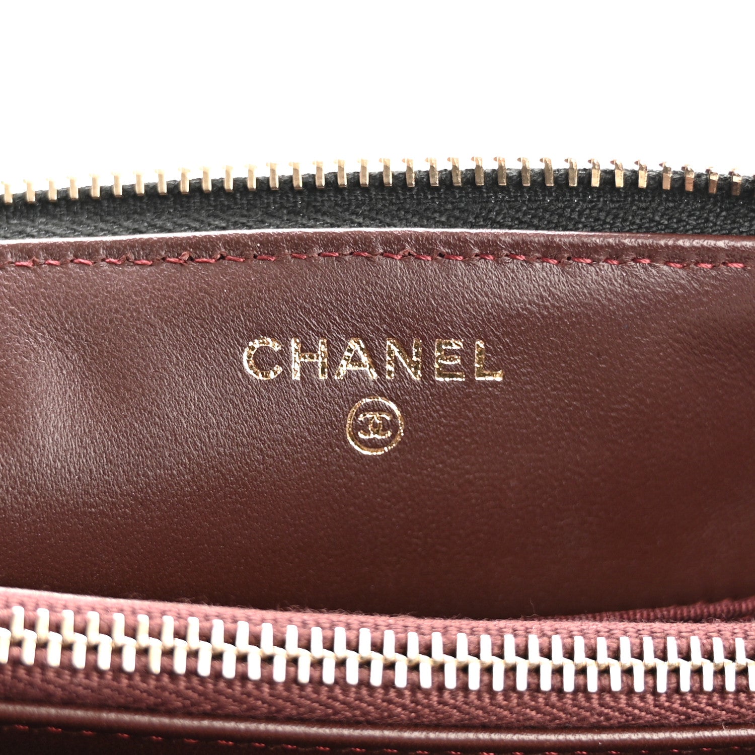 Chanel Lambskin Quilted Large Zipped Clutch Black 6 of 8