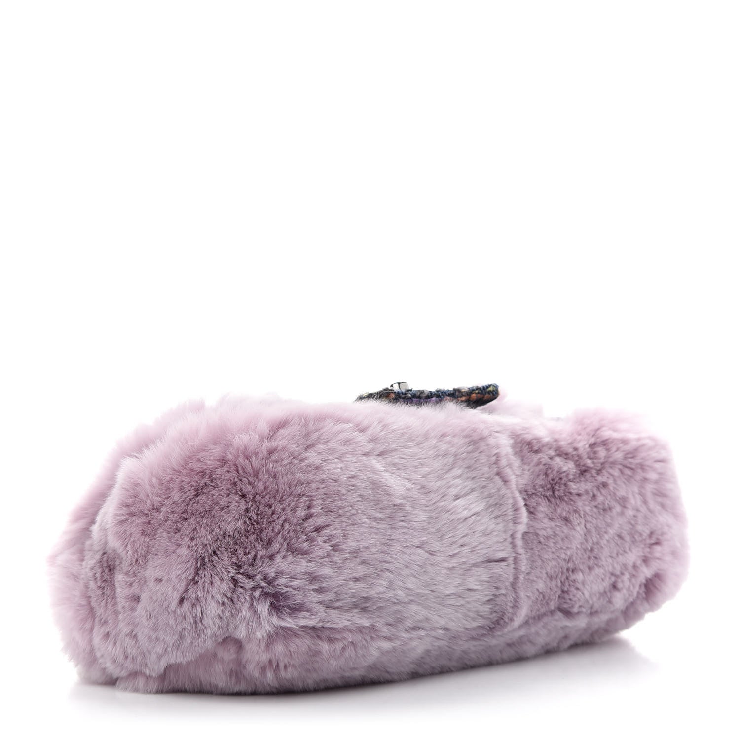 Chanel Rabbit Fur Tweed Lizard Small Fantasy Flap Lilac 4 of 9