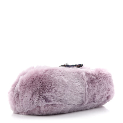 Chanel Rabbit Fur Tweed Lizard Small Fantasy Flap Lilac 4 of 9
