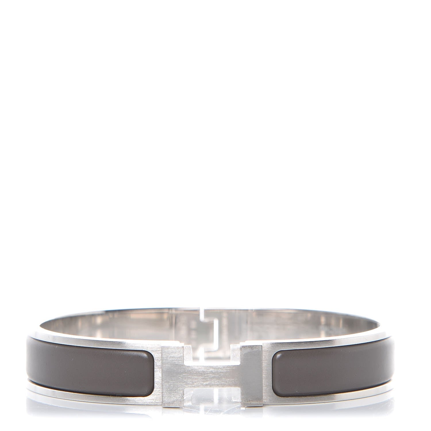 Hermes Matte Enamel Narrow Clic Clac HH Bracelet T6 Etain 1 of 6