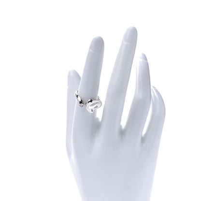 Tiffany Sterling Silver Diamond Elsa Peretti Full Heart Ring 56 7.5 2 of 5