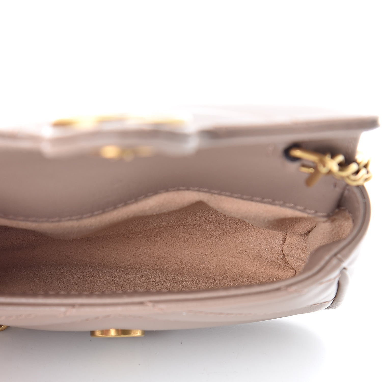 Gucci Calfskin Matelasse Heart GG Marmont 2.0 Coin Purse On A Chain Porcelain Rose 5 of 9
