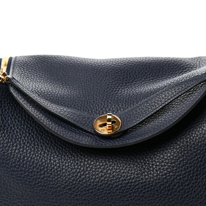 Hermes Taurillon Clemence Lindy 30 Bleu Nuit 9 of 9