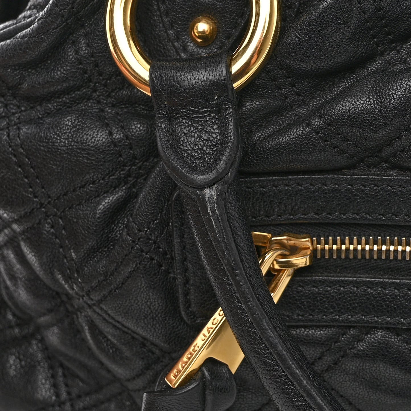 Calfskin Quilted Stam Black
