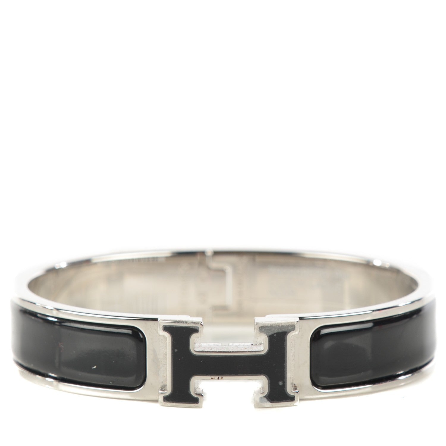 Hermes Enamel Narrow Clic Clac H Bracelet PM Black 1 of 6