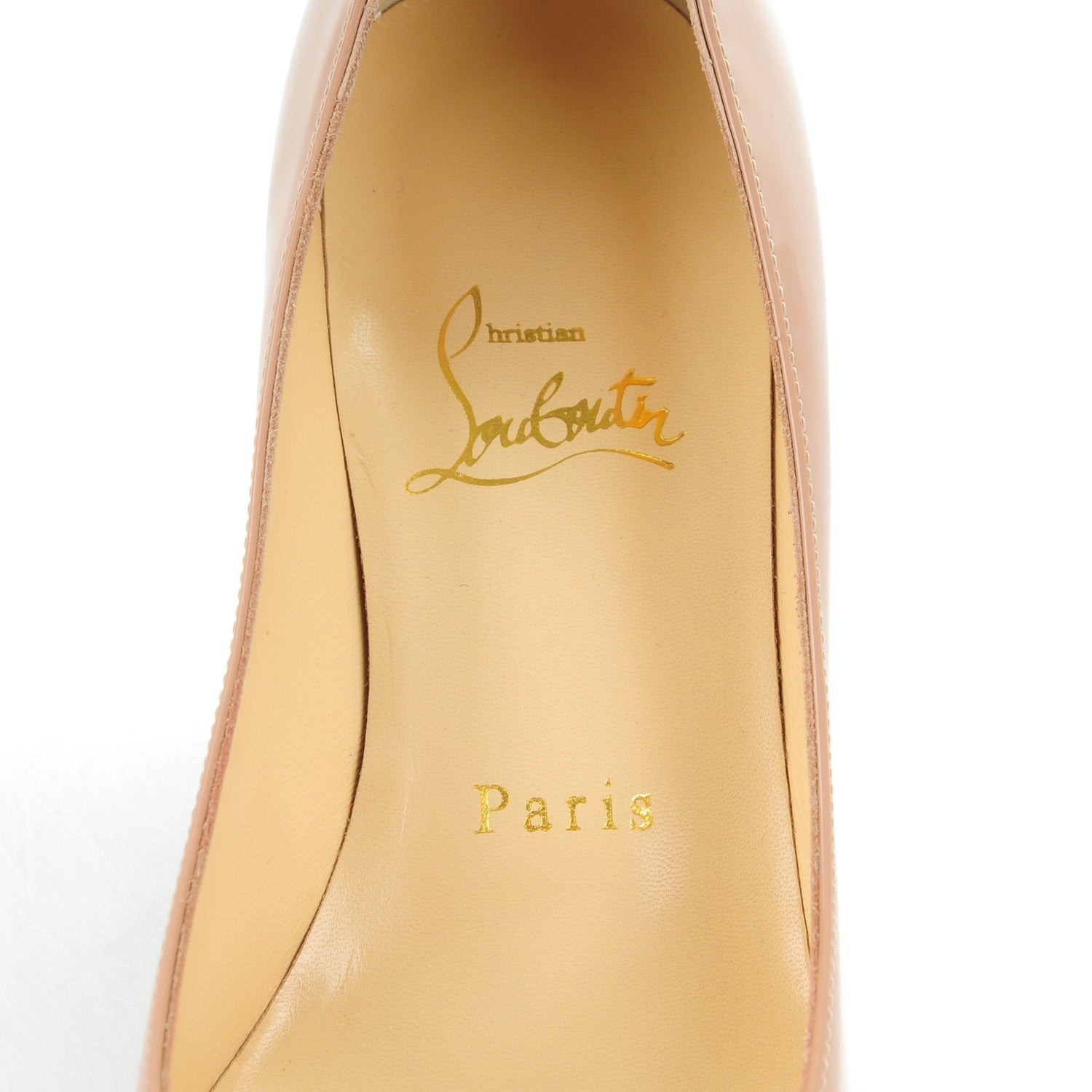 Christian Louboutin Patent Pyramidam 45 Pumps 37 Nude 7 of 7