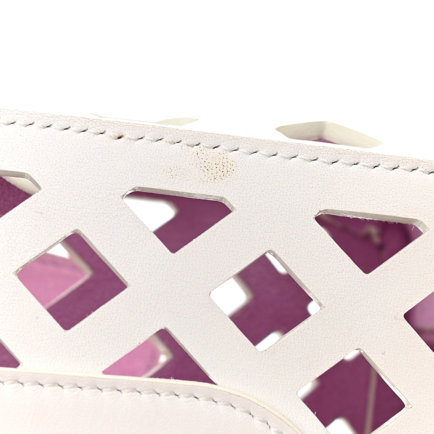 Lambskin Small Sea Through Flap White Multicolor