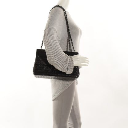 Chanel Lambskin Embroidered Jumbo CC Follies Flap Black 2 of 9