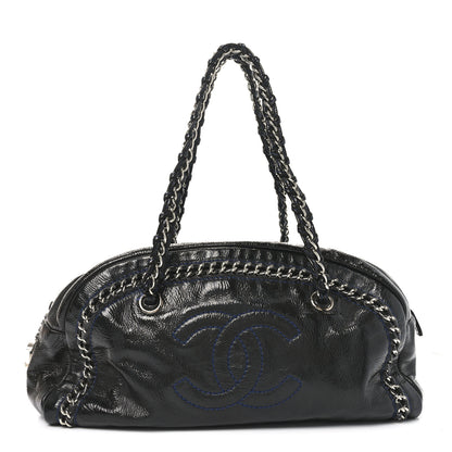 Chanel Patent Medium Luxe Ligne Bowler Black 1 of 11