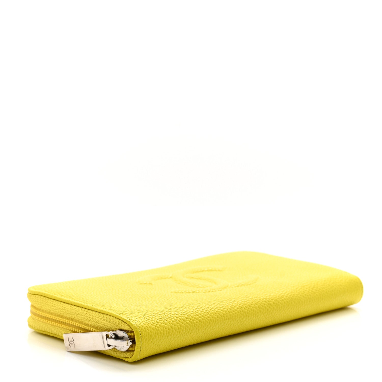 Chanel Caviar Large Timeless CC Zip Around Wallet Yellow 5 of 9