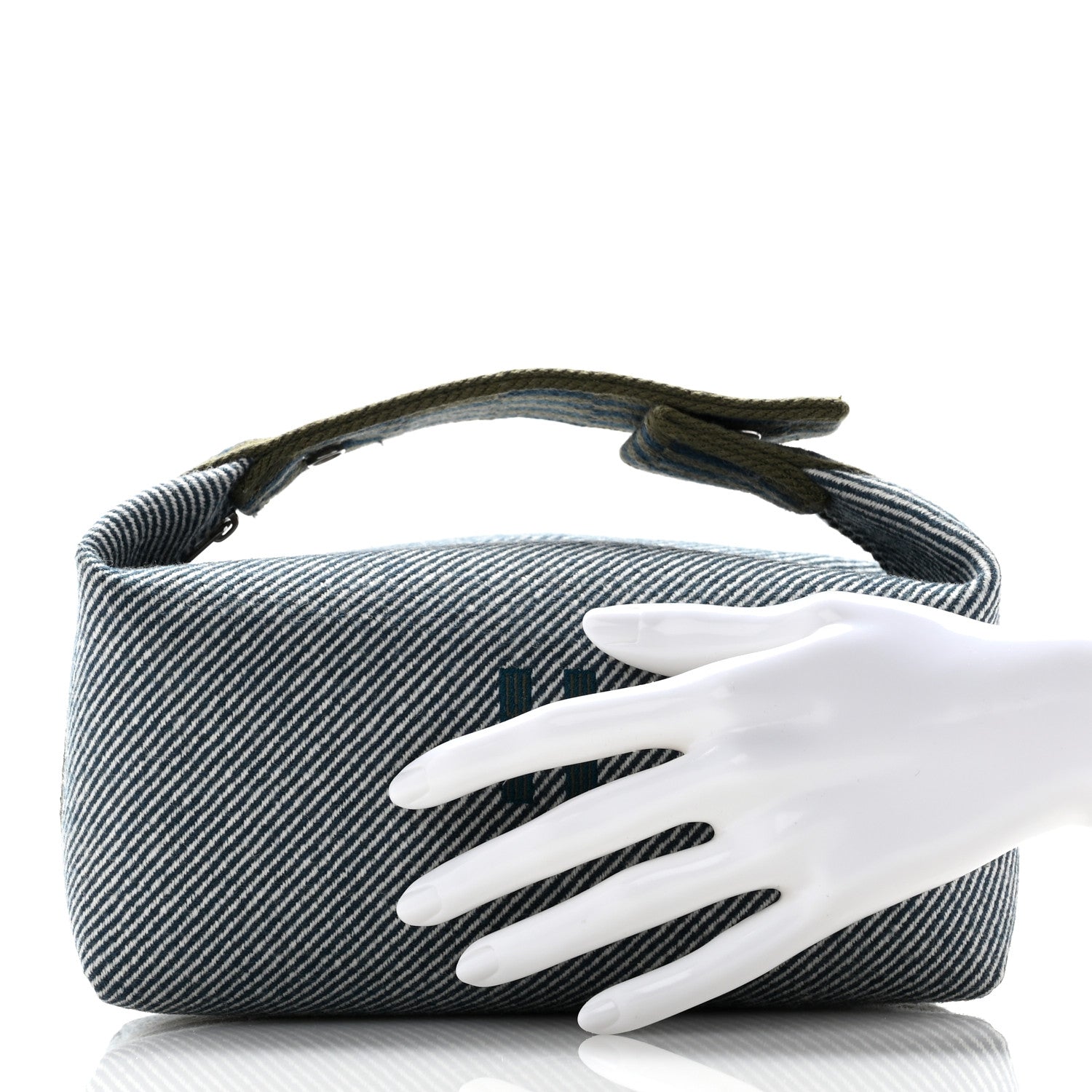 Hermes Wool Small Bride-A-Brac H Natte Pouch Bleu Abysse 2 of 8