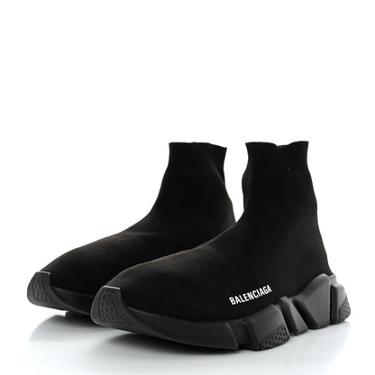 Balenciaga Technical 3D Recycled Knit Mens Speed Sneakers 42 Monocolor Black 3 of 8