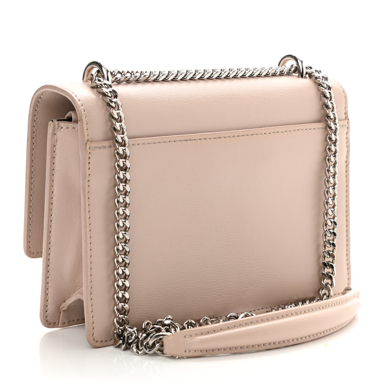Calfskin Monogram Sunset Chain Wallet Nude Powder