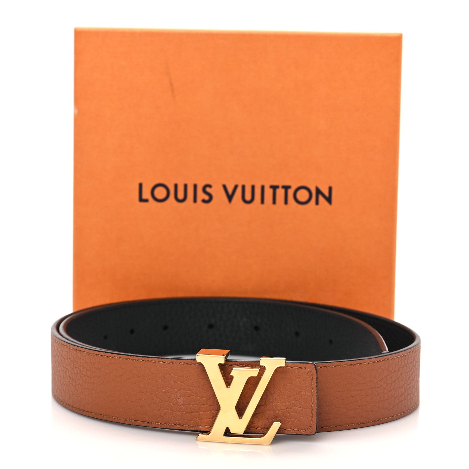 Louis Vuitton Taurillon Calfskin 30mm LV Initiales Reversible Belt 80 32 Black 5 of 5