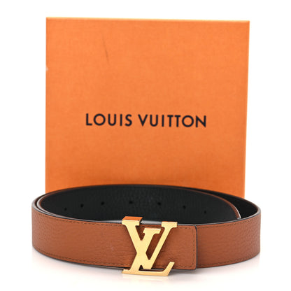 Louis Vuitton Taurillon Calfskin 30mm LV Initiales Reversible Belt 80 32 Black 5 of 5