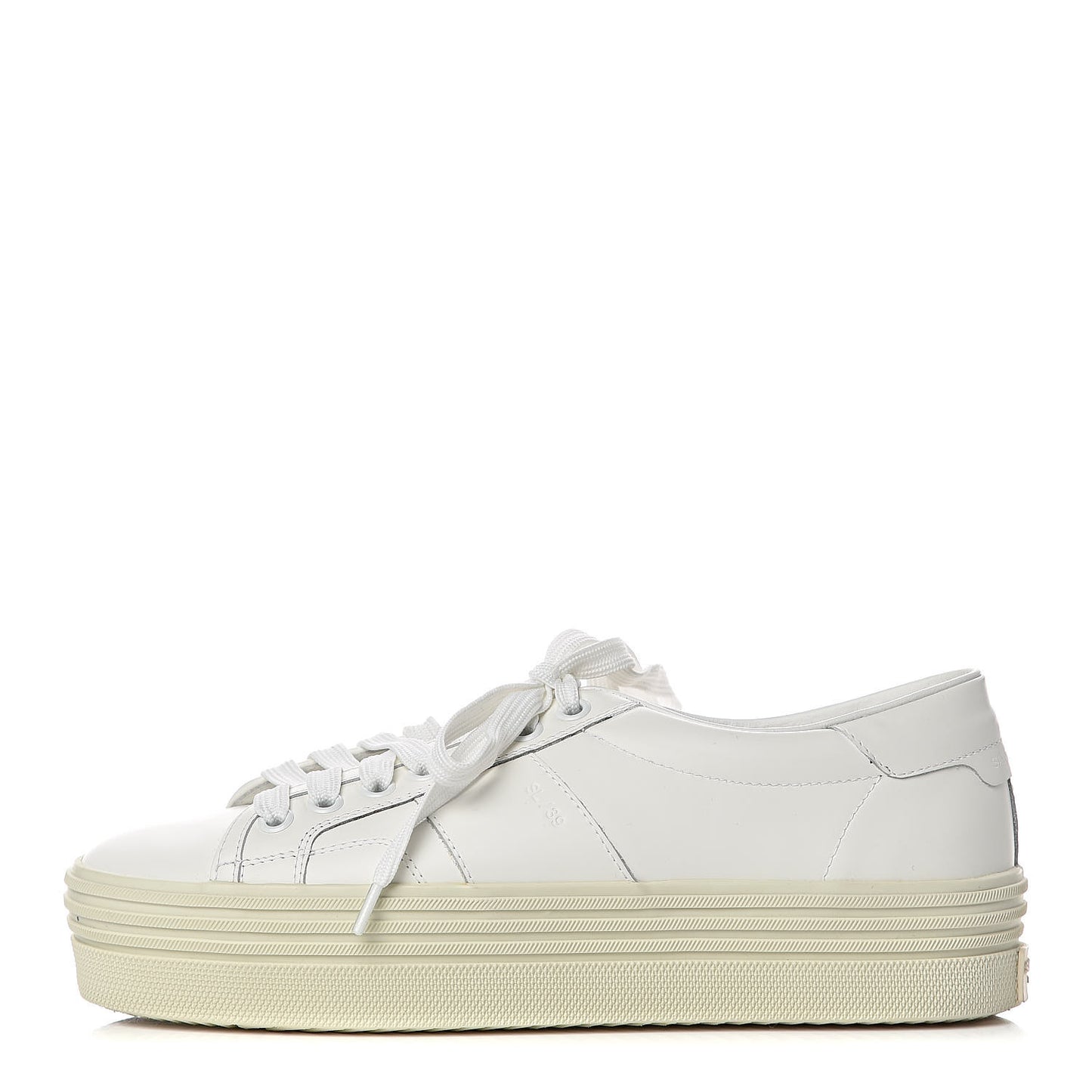 Calfskin Court Sneakers 36 White