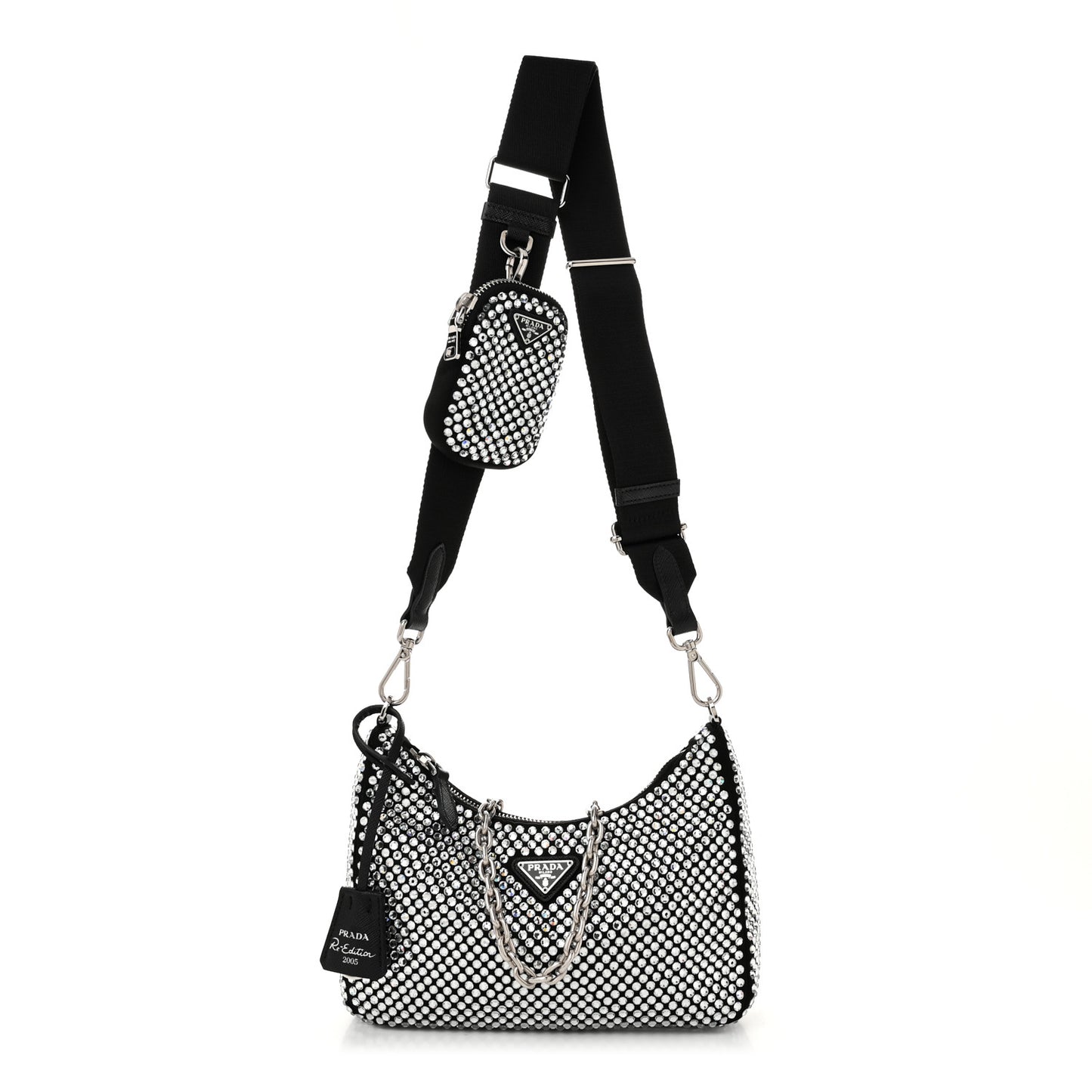 Satin Crystal Re-Edition 2005 Shoulder Bag Cristal