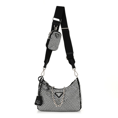 Prada Satin Crystal Re-Edition 2005 Shoulder Bag Cristal 1 of 11