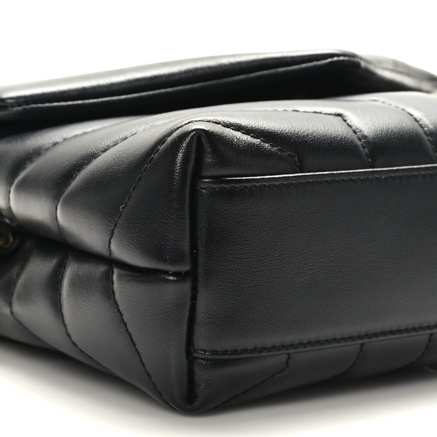 Saint Laurent Calfskin Y Quilted Monogram Toy Loulou Crossbody Bag Black 8 of 10