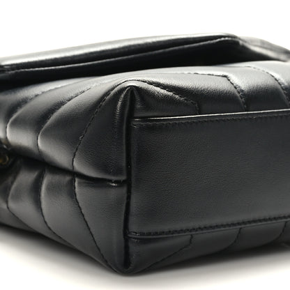 Saint Laurent Calfskin Y Quilted Monogram Toy Loulou Crossbody Bag Black 8 of 10