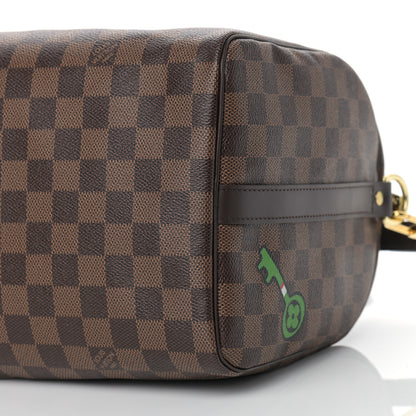 Louis Vuitton Damier Ebene Patches Speedy Bandouliere 30 8 of 8