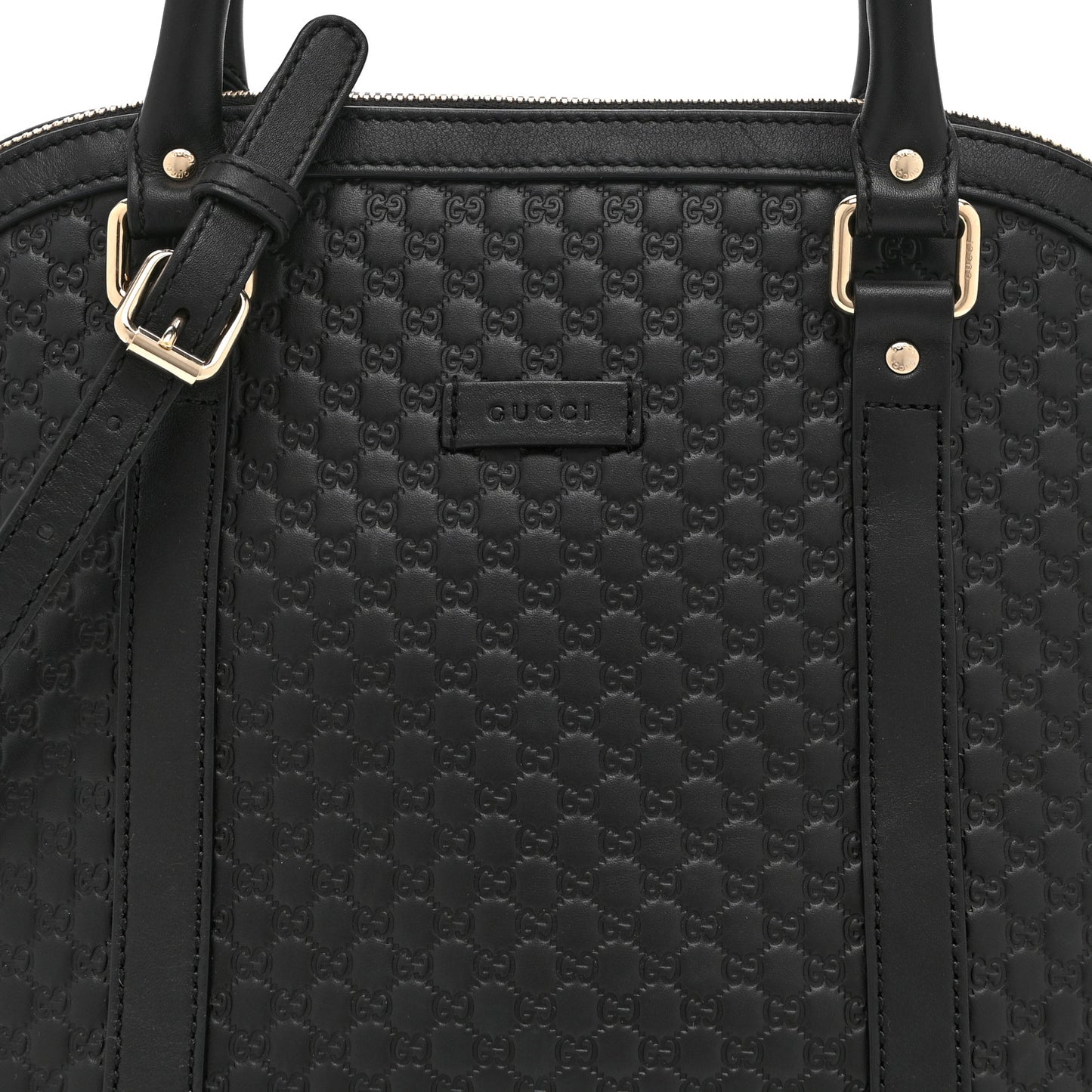 Microguccissima Medium Dome Bag Black