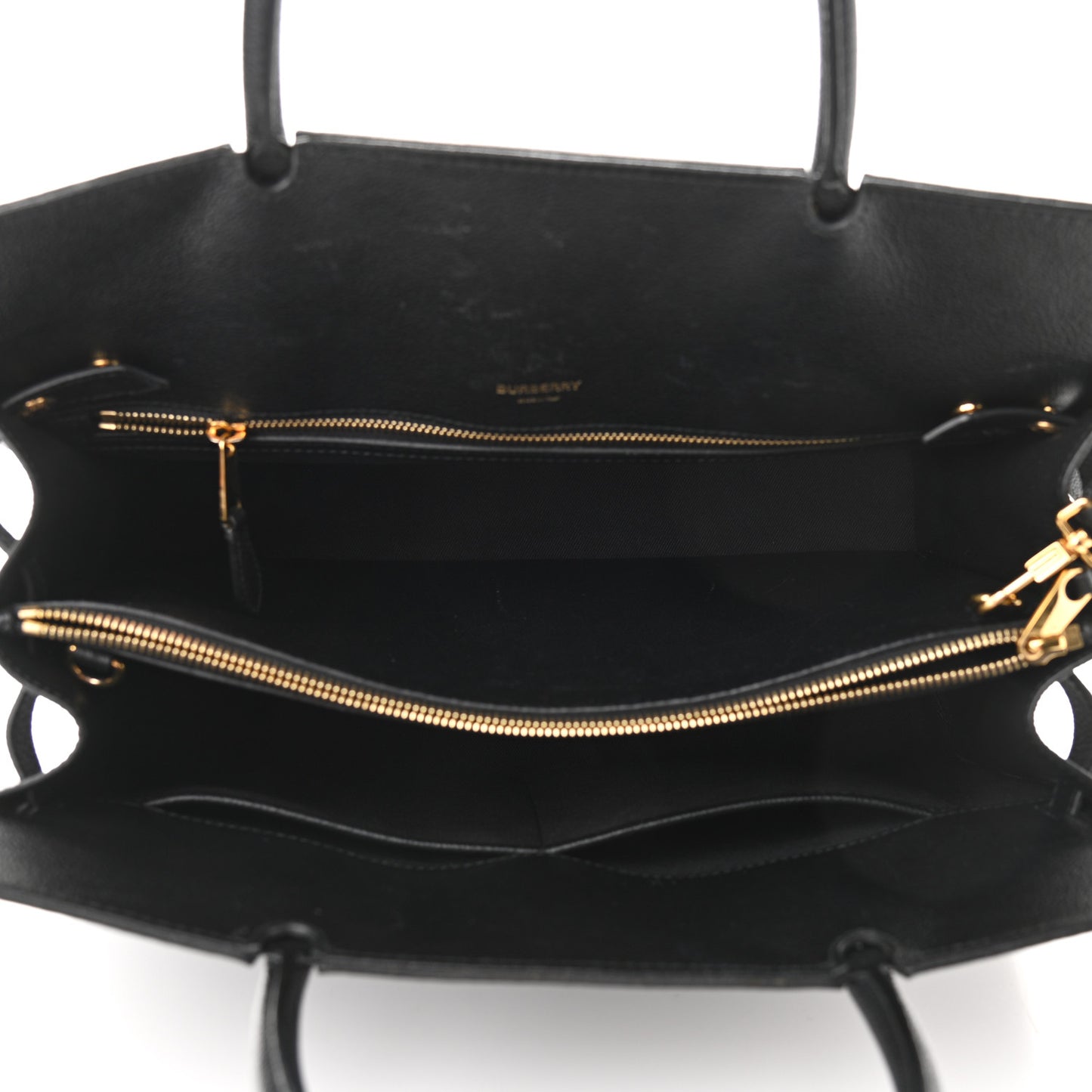 Grainy Calfskin Medium Title Bag Black