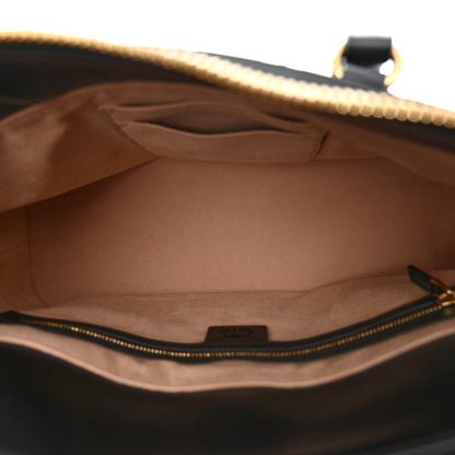 Gucci Guccissima Signature Nappa Small Zip Top Tote Black 5 of 10