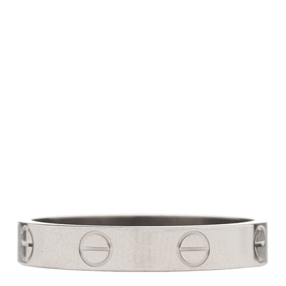 Cartier 18K White Gold 3.5mm LOVE Wedding Band Ring 57 8 3 of 4