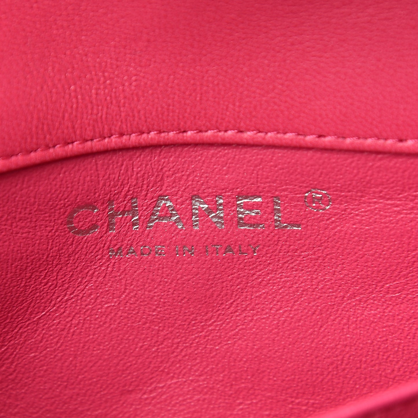Lambskin Quilted Extra Mini Rectangular Flap Pink
