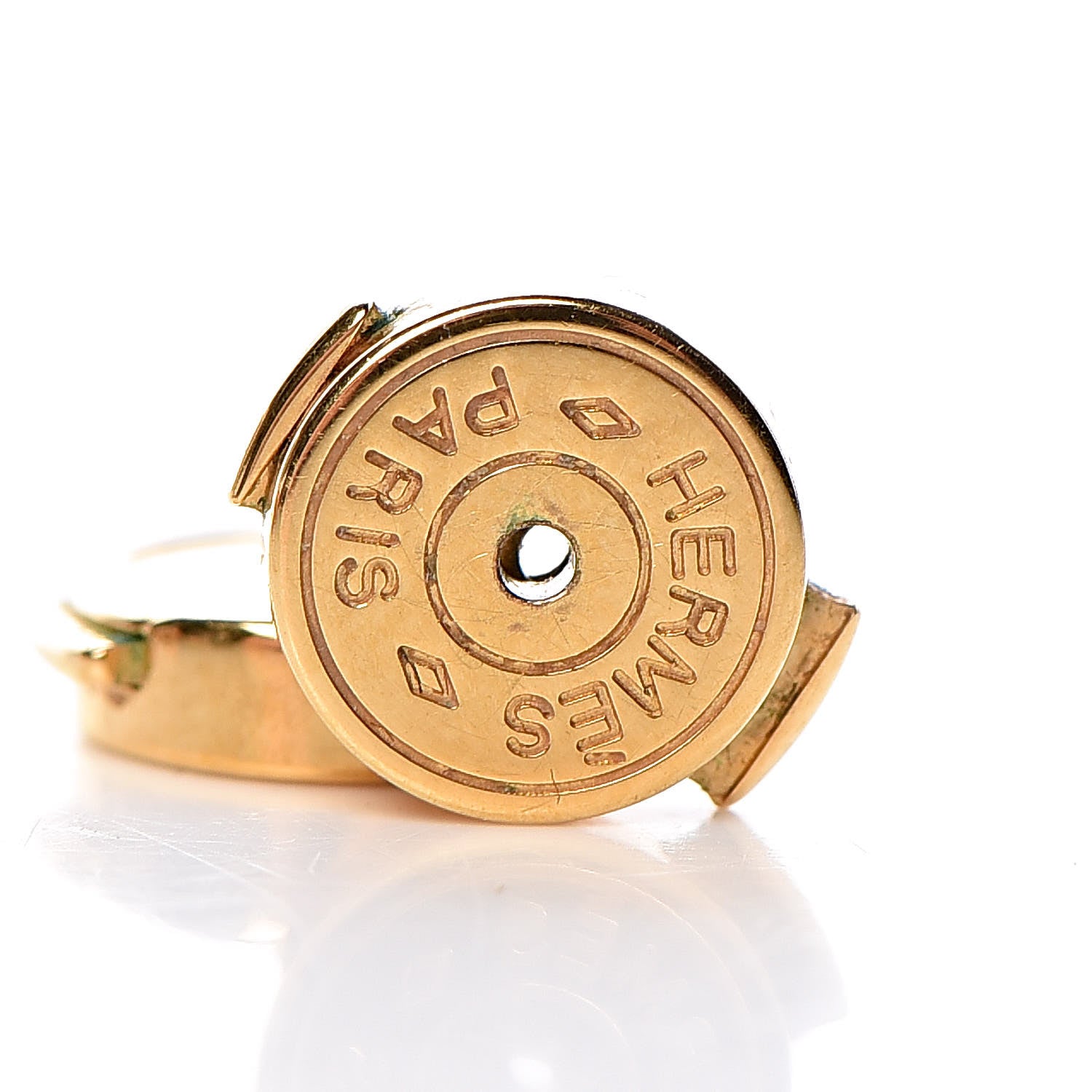 Hermes Gold Lacquered Pop H Earrings Pourpre 3 of 6