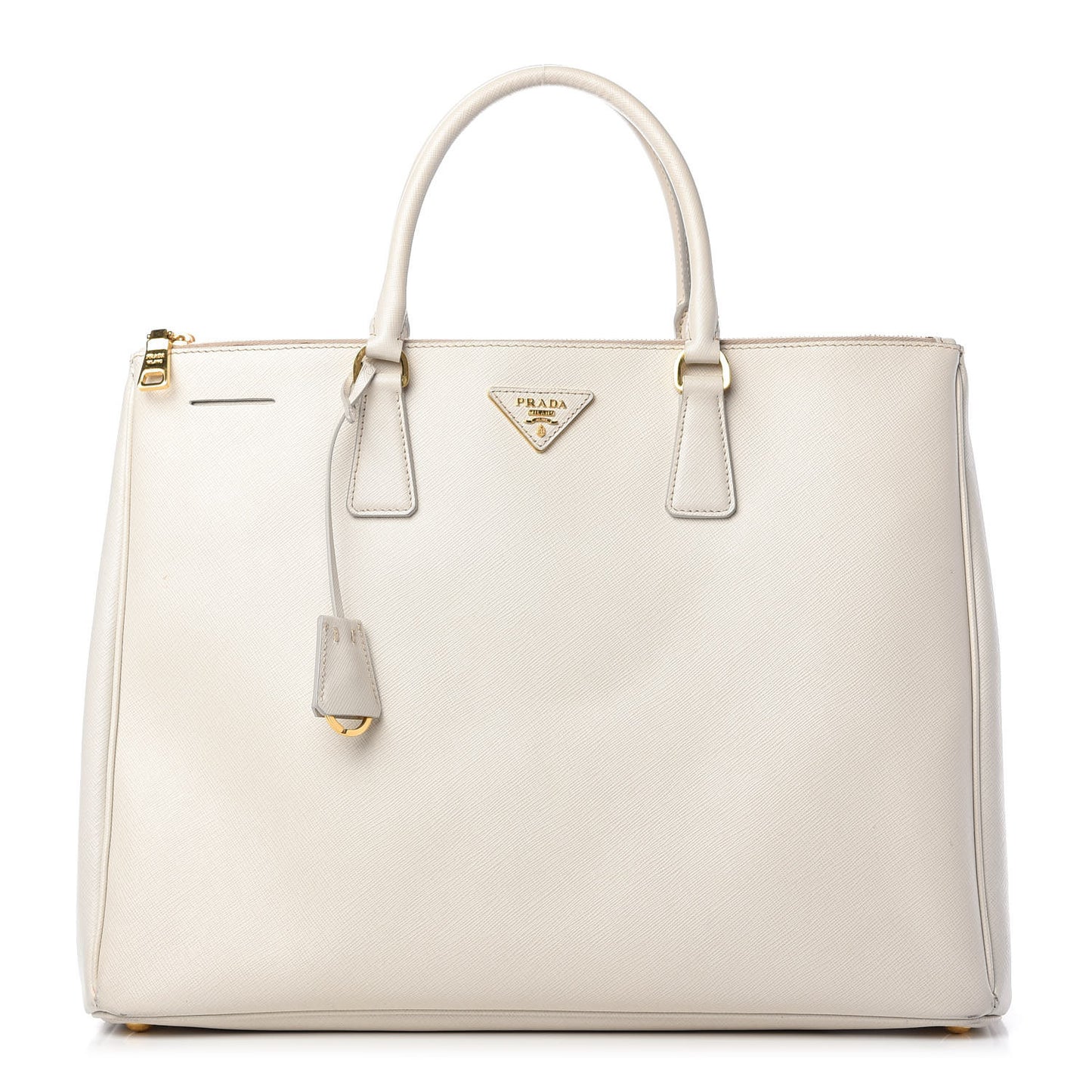 Saffiano Lux Extra Large Galleria Double Zip Tote Talco