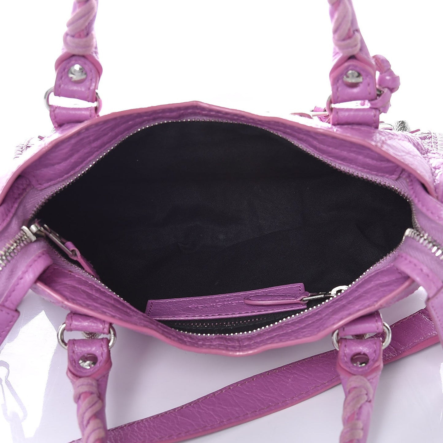 Agneau Giant 12 Silver Hardware Mini City Rose Berlingot